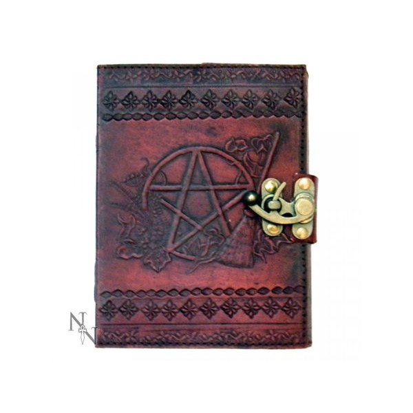 Book Pentagram Leather Emboss Journal+Lock